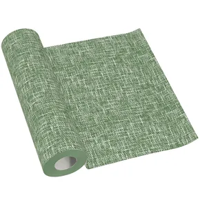 Mittelstreifen PAW AIRLAID 40cm x 24m Leinenstruktur grün